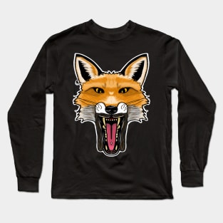 Fox with moustache Long Sleeve T-Shirt